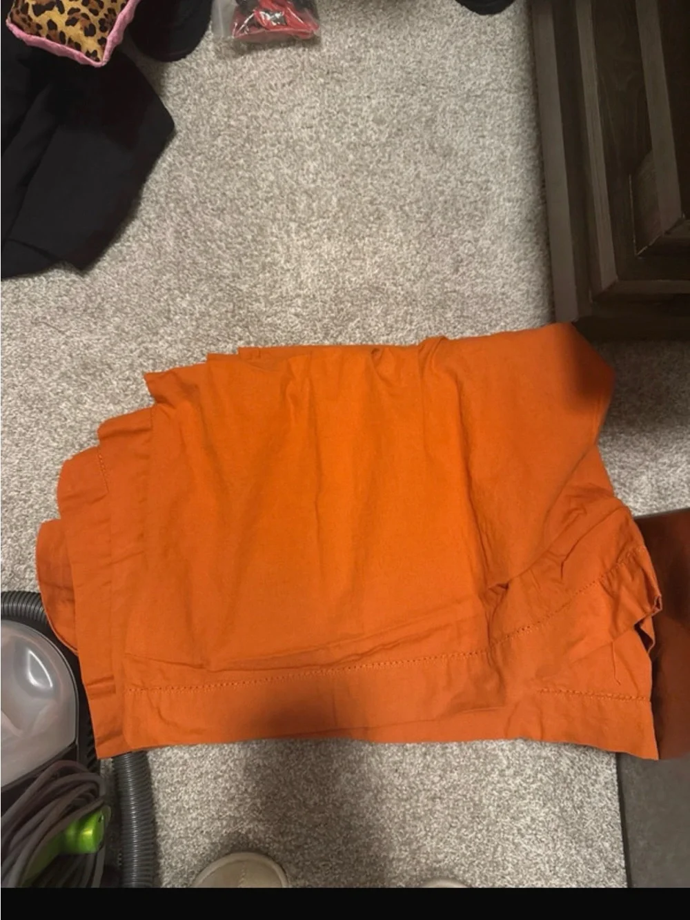 Orange table cloth